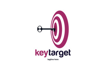 Key Target Logo Template Design Vector, Emblem, Design Concept, Creative Symbol, Icon
