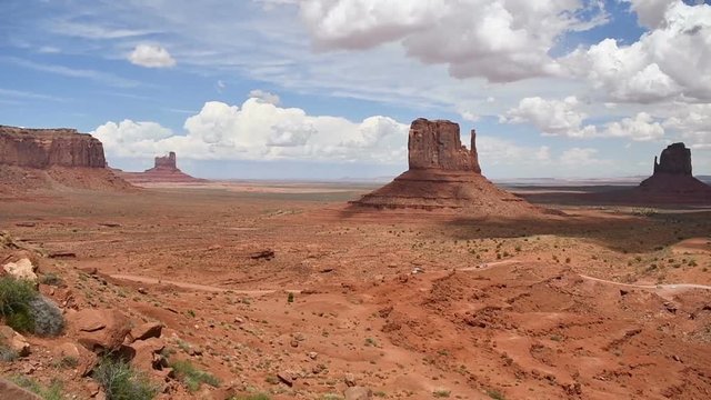 Monument Valley panorama from the Navajo Nation Tribal Park, on the Arizona-Utah border, USA
