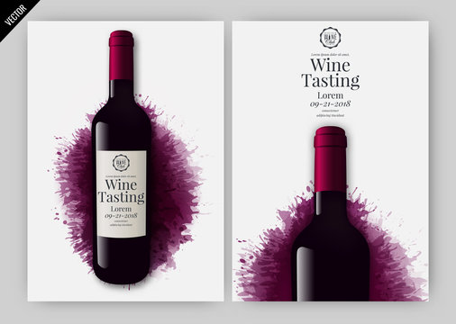 Idea for wine design, product presentation or wine tasting.