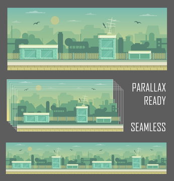 Parallax Ready Game Industrial Background