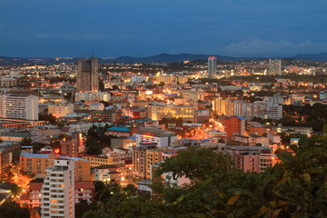 Fototapeta na wymiar landscape pattaya city Thailand landmark on twilight background