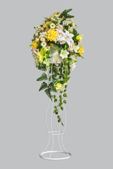 Flower bouquet on stand