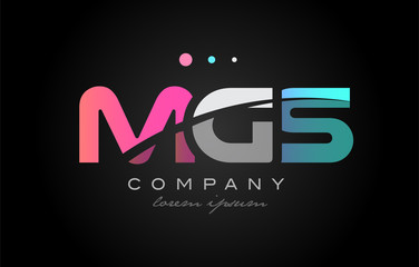 Fototapeta na wymiar MGS m g s three letter logo icon design