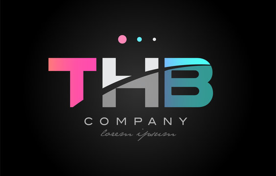 THB t h b three letter logo icon design