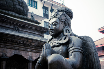 Fototapeta na wymiar Garuda Statue in Durbar square, Kathmandu, Nepal