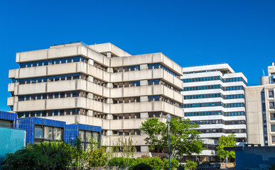 Office buildings 1970s-1980s in the Meriadeck district of Bordeaux, France