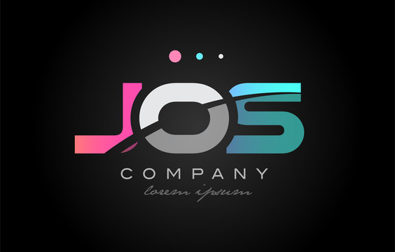 JOS j o s  three letter logo icon design