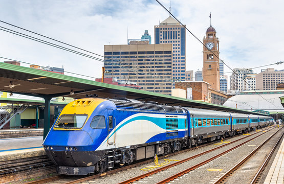 Express Train To Canberra At Sydney Central Station