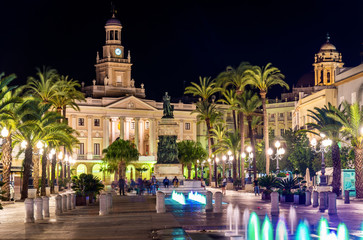 View of the city hall in Cadiz, Spain © Leonid Andronov