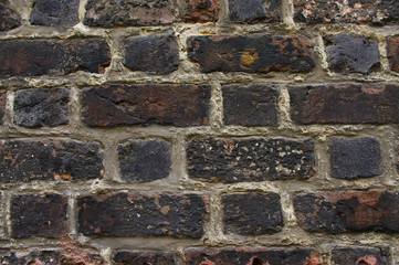 Średniowieczny mur ceglany - tekstura