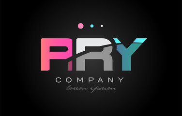 RRY r r y three letter logo icon design