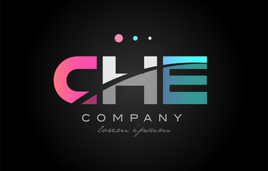CHE c h e three letter logo icon design