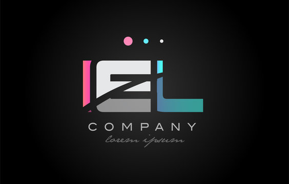 IEL i e l three letter logo icon design