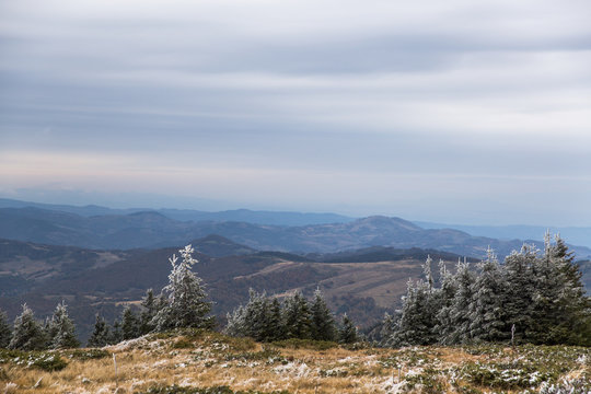 First snow in the mountains