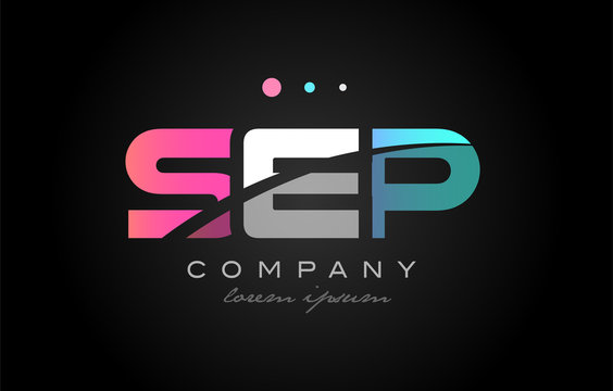 SEP s e p three letter logo icon design