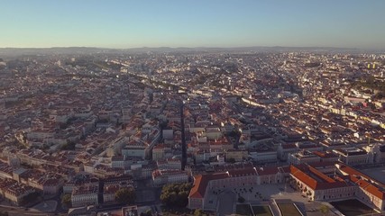 Sky view from the charming city of Lisbon and its downtow