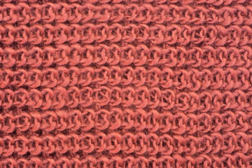 brown color wool knitted fabric background texture