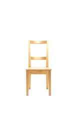 Isolated light wooden chair 