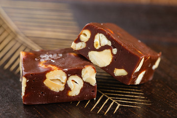 chocolate fudge with cashew