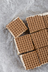 Pieces of homemade traditional italian nougat