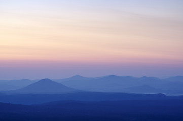 Dawn in the mountain