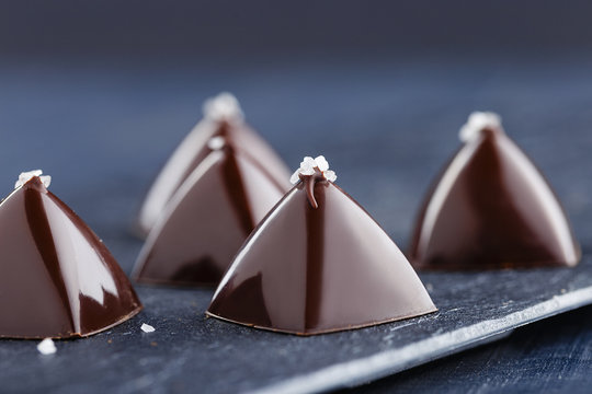 Luxury pyramid shaped chocolate candy