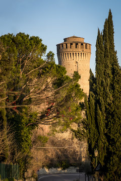 Brisighella, Ravenna, Emilia Romagna, Italy, Europe. The fortress tower.