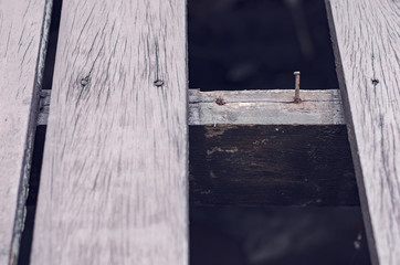 texture of damaged old wooden floor, filter effect