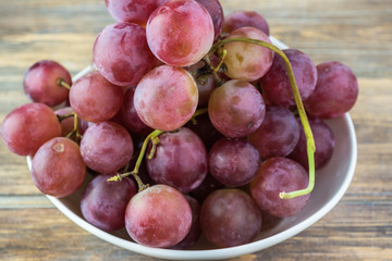 Fresh red grapes.