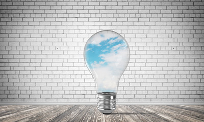 Eco innovations concept by means of lightbulb.