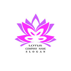 Fototapeta na wymiar Lotus Logo and Fashion logo Vector Design Template