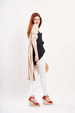 Fashion, style, beauty, full-length, woman in a hat