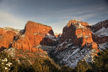 Sunset on the Cliffs of Kolob Canyon in Zion National Park