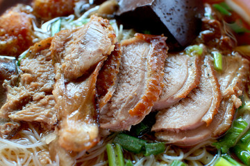 Noodle with stewed duck.