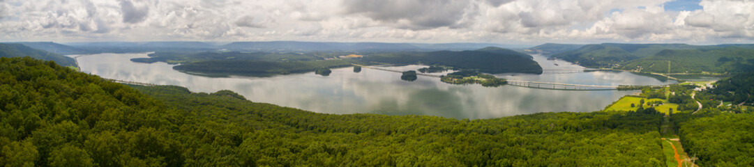 Fototapeta na wymiar Aerial panorama Jasper Tennessee USA