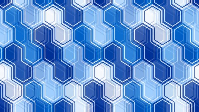 Seamless loop animation background with blue tiles. Every sheet of this clip is a seamless pattern