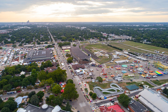 Aerial Fairgrounds Iowa USA