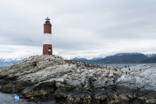 Argentina, Patagonia,Tierra del Fuego National Park, Ushuaia,Beagle Channel,Les Eclaireurs Lighthouse