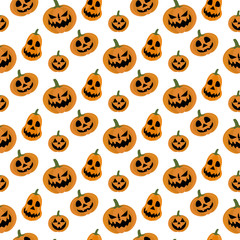 Jack-o-lantern pumpkin halloween pattern
