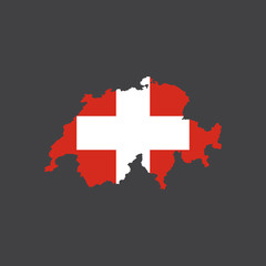 Switzerland flag and map