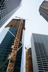 Fototapeta premium Highrise construction in Seattle, Washington