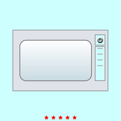 Microwave oven  set  it is color icon .