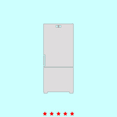refrigerator   set  it is color icon .