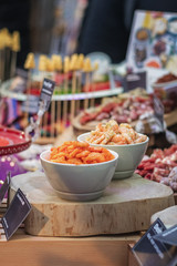 Shrimps displayed on the food festival.