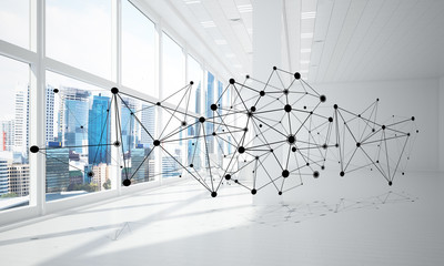 Networking and wireless connection as concept for effective modern business
