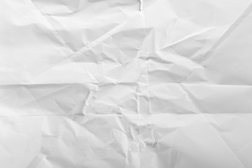 Crumpled white paper background and texture