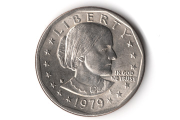 Old coin of a dollar, Antigua moneda de un dolar