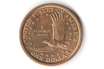 One dollar coin 2000. Moneda de un dolar americano del año 2000