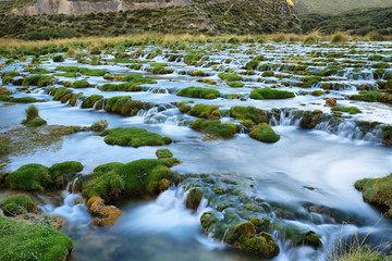 Clear waters of Cañete river near Vilca villag, Peru