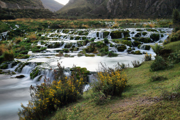 Clear waters of Cañete river near Vilca villag, Peru